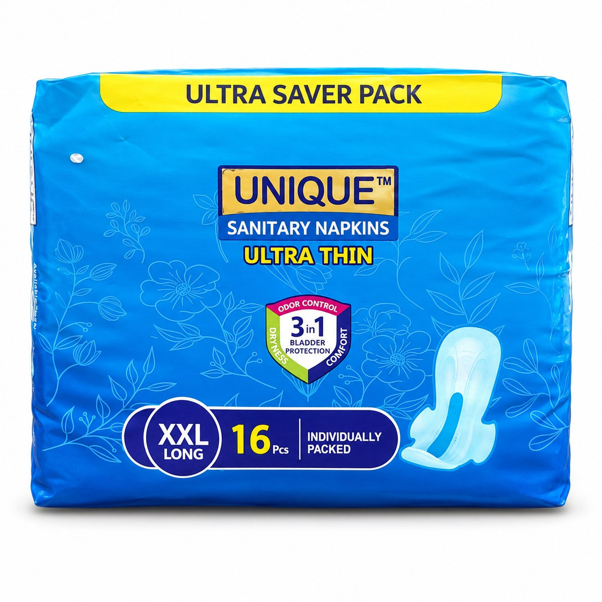 Unique Ultra Thin XXL Pads - 16Pcs