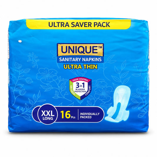 Unique Ultra Thin XXL Pads - 16Pcs
